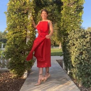 JOVANI Women’s Prom Wedding Bridesmaid Midi Strapless Gown Dress Size 4